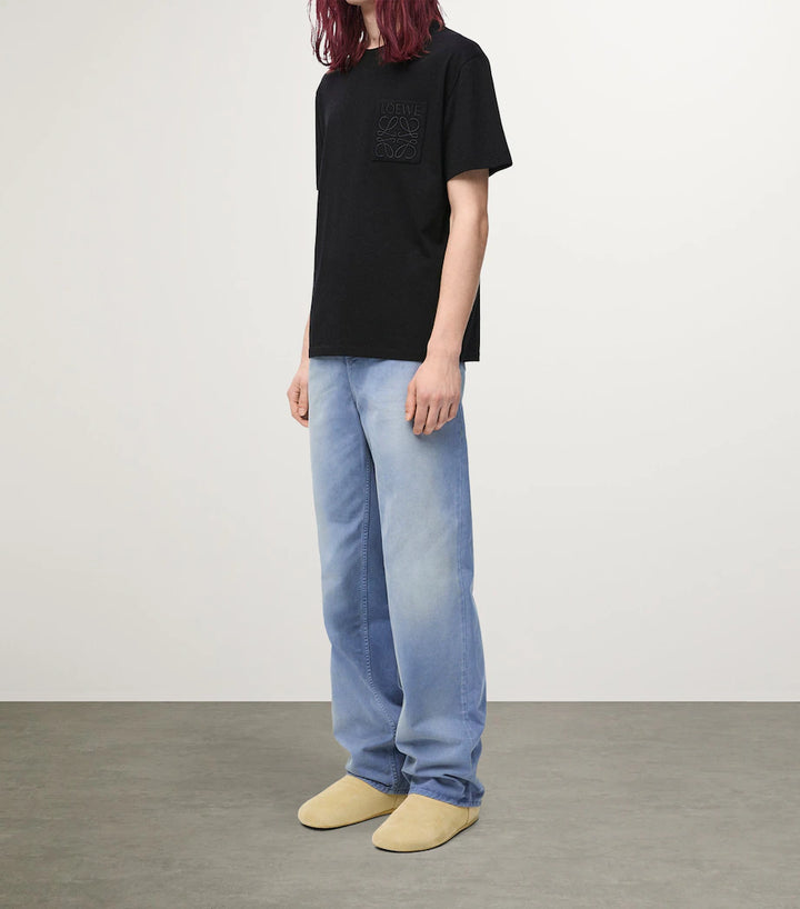 Loewe Anagram Black T-Shirt with Pocket