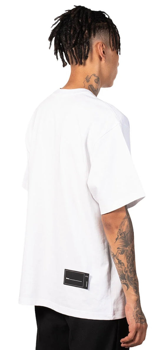We11done Cotton WD Logo T-Shirt White | Hype Vault Kuala Lumpur