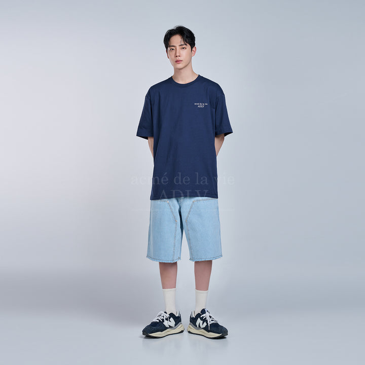 acmé de la vie (ADLV) Basic Logo Season2 Short Sleeve T-Shirt 2 Navy | Hype Vault Kuala Lumpur | Asia's Top Trusted High-End Sneakers and Streetwear Store