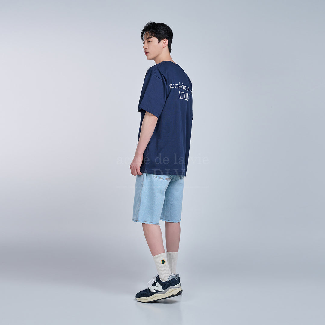 acmé de la vie (ADLV) Basic Logo Season2 Short Sleeve T-Shirt 2 Navy | Hype Vault Kuala Lumpur | Asia's Top Trusted High-End Sneakers and Streetwear Store