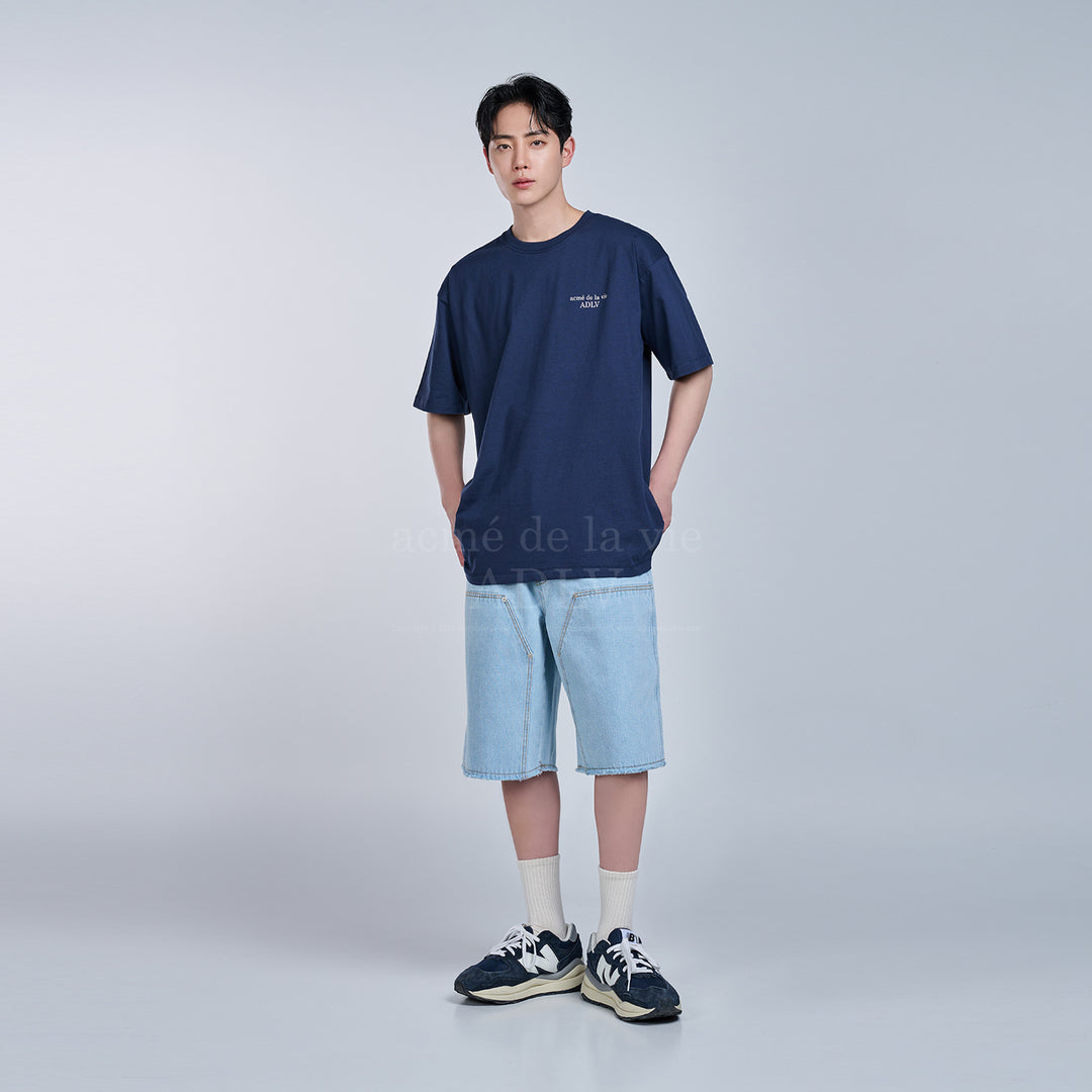 acmé de la vie (ADLV) Basic Logo Season2 Short Sleeve T-Shirt 2 Navy | Hype Vault Kuala Lumpur | Asia's Top Trusted High-End Sneakers and Streetwear Store