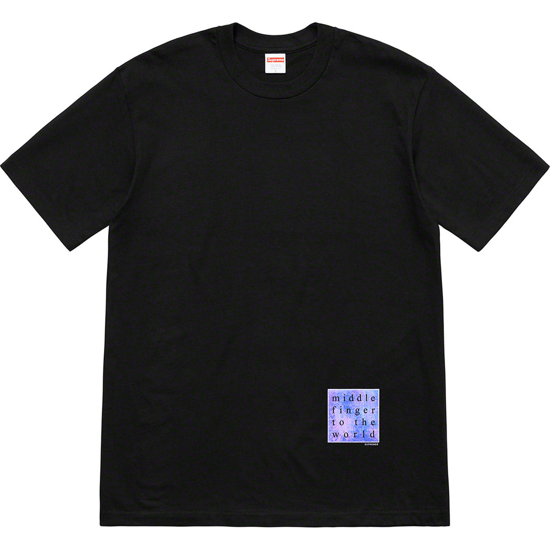 Supreme Middle Finger to the World Tee Black | Hype Vault Kuala Lumpur | Asia's Top Trusted High-End Sneakers and Streetwear Store