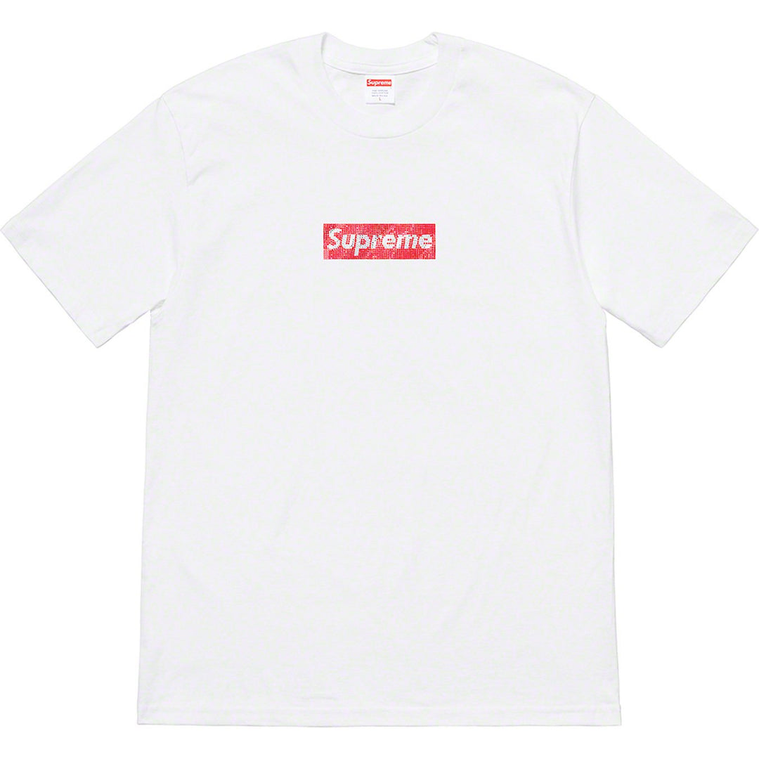 Supreme Swarovski Box Logo Tee White | Hype Vault Kuala Lumpur | Asia's Top Trusted High-End Sneakers and Streetwear Store