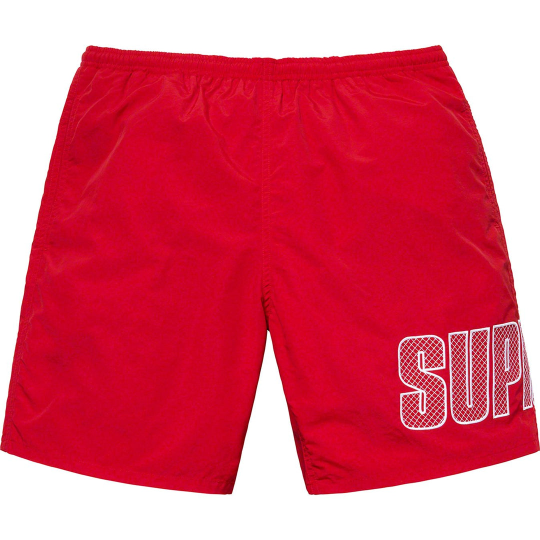 Supreme Logo Applique Water Short Red | Hype Vault Kuala Lumpur | Asia's Top Trusted High-End Sneakers and Streetwear Store
