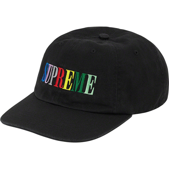 Supreme Multi Color Logo-6 Panel Black