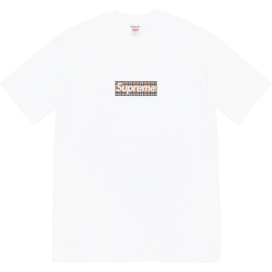 Supreme x Burberry Box Logo Tee White | Hype Vault