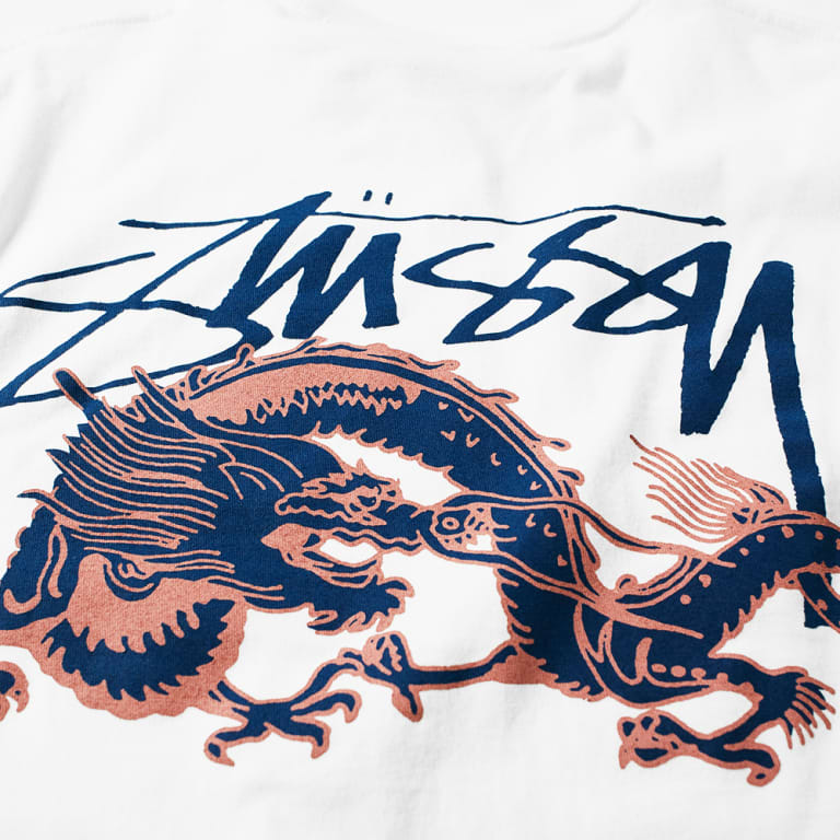 Stussy Dynasty Tee White | Hype Vault Kuala Lumpur | Asia's Top Trusted High-End Sneakers and Streetwear Store | Guaranteed 100% authentic