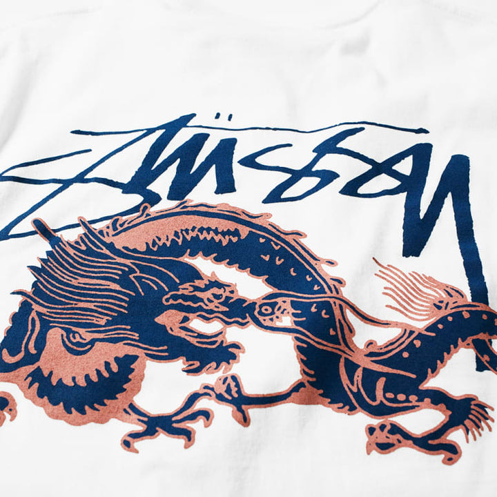 Stussy Dynasty Tee White | Hype Vault Kuala Lumpur | Asia's Top Trusted High-End Sneakers and Streetwear Store | Guaranteed 100% authentic