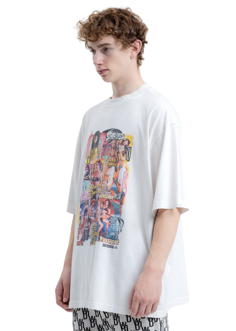 We11done New Movie Collage T-Shirt White | Hype Vault Kuala Lumpur