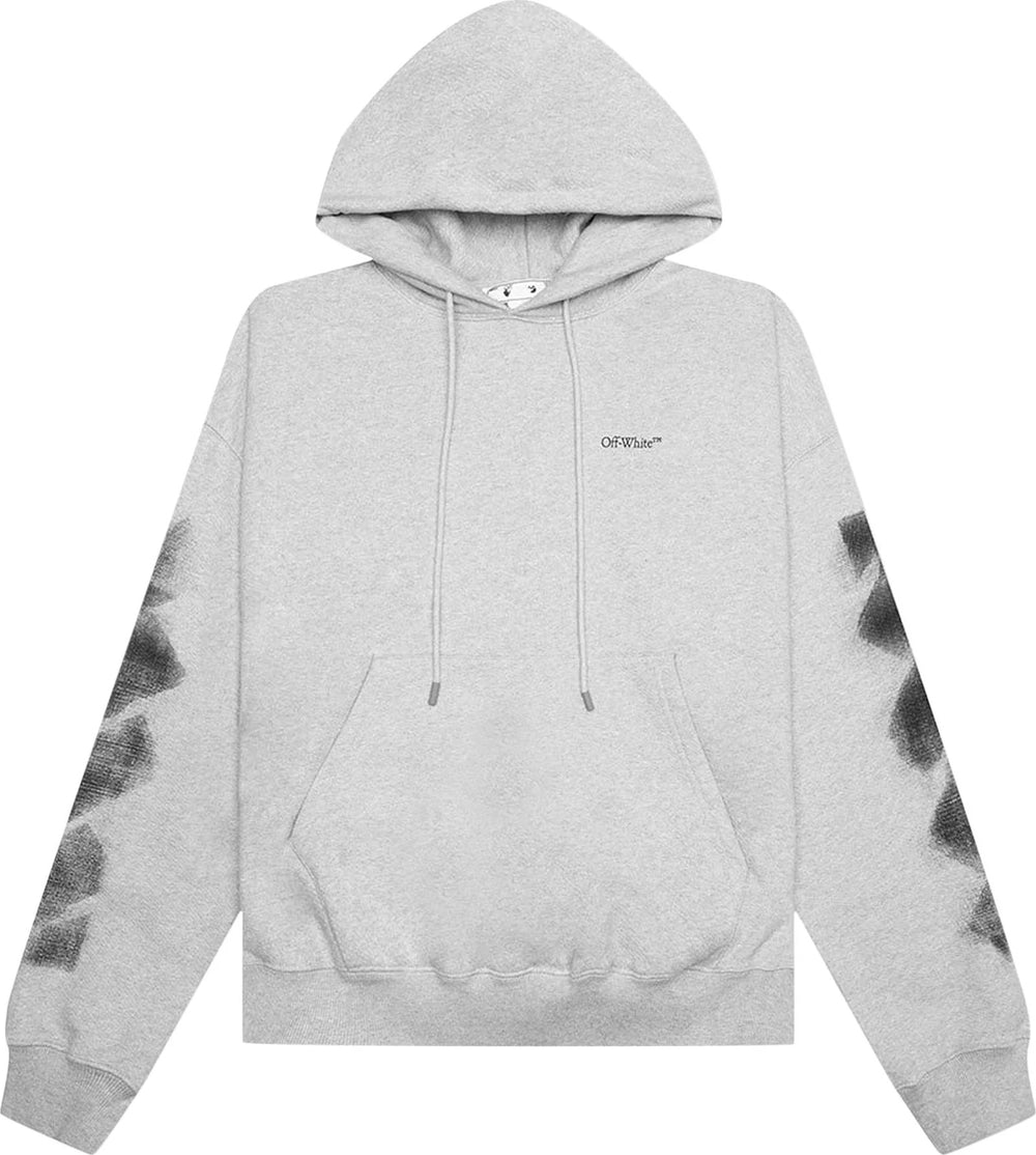 Off-White Jumbo Arrow Boxy Melange Grey Hoodie | Hype Vault Kuala Lumpur