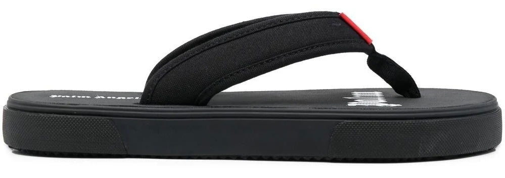 Palm Angels Logo Tag Flip Flops Black | Hype Vault Kuala Lumpur