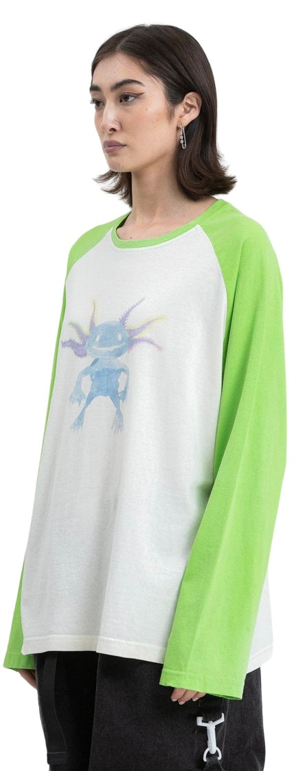 We11done Green Monster Long Sleeve Raglan T-Shirt | Hype Vault Kuala Lumpur