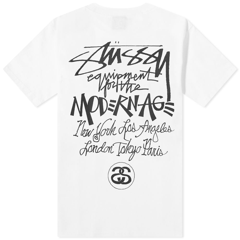Stussy Modern Age Tee White | Hype Vault Kuala Lumpur | Asia's Top Trusted High-End Sneakers and Streetwear Store | Guaranteed 100% authentic