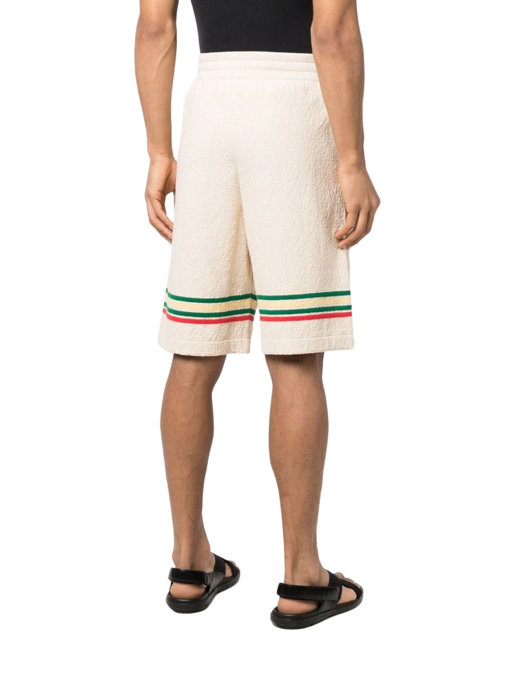 Jil Sander Stripe-Print Colored Shorts Beige | Hype Vault Kuala Lumpur