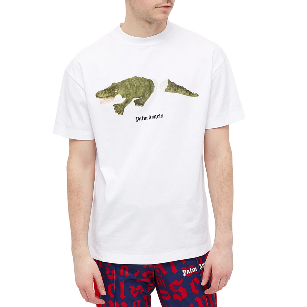 Palm Angels Crocodile T-Shirt White Green | Hype Vault Kuala Lumpur