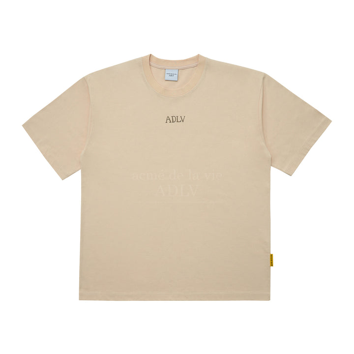 acmé de la vie (ADLV) Glossy Basic Logo Short Sleeve T-Shirt Beige | Hype Vault Kuala Lumpur | Asia's Top Trusted High-End Sneakers and Streetwear Store