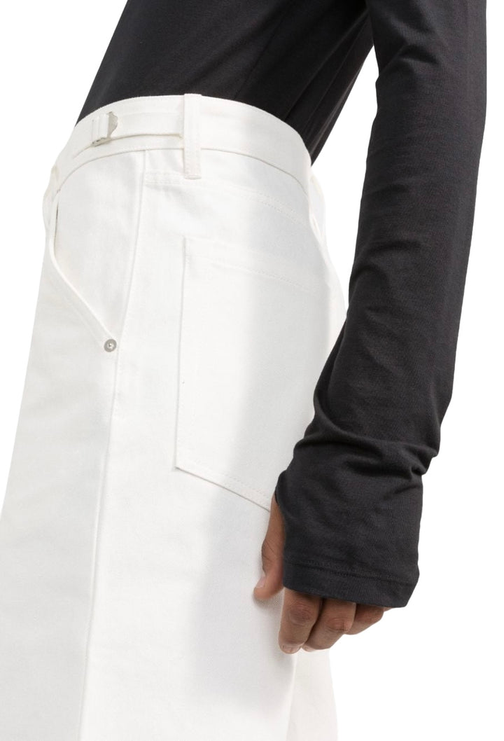 Jil Sander Logo Embroidered Denim Shorts White | Hype Vault Kuala Lumpur