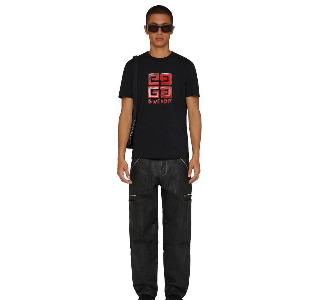 Givenchy 4G Multicolor T-Shirt Black/Red Slim Fit | Hype Vault Kuala Lumpur | Asia's Top Trusted High-End Sneakers and Streetwear Store