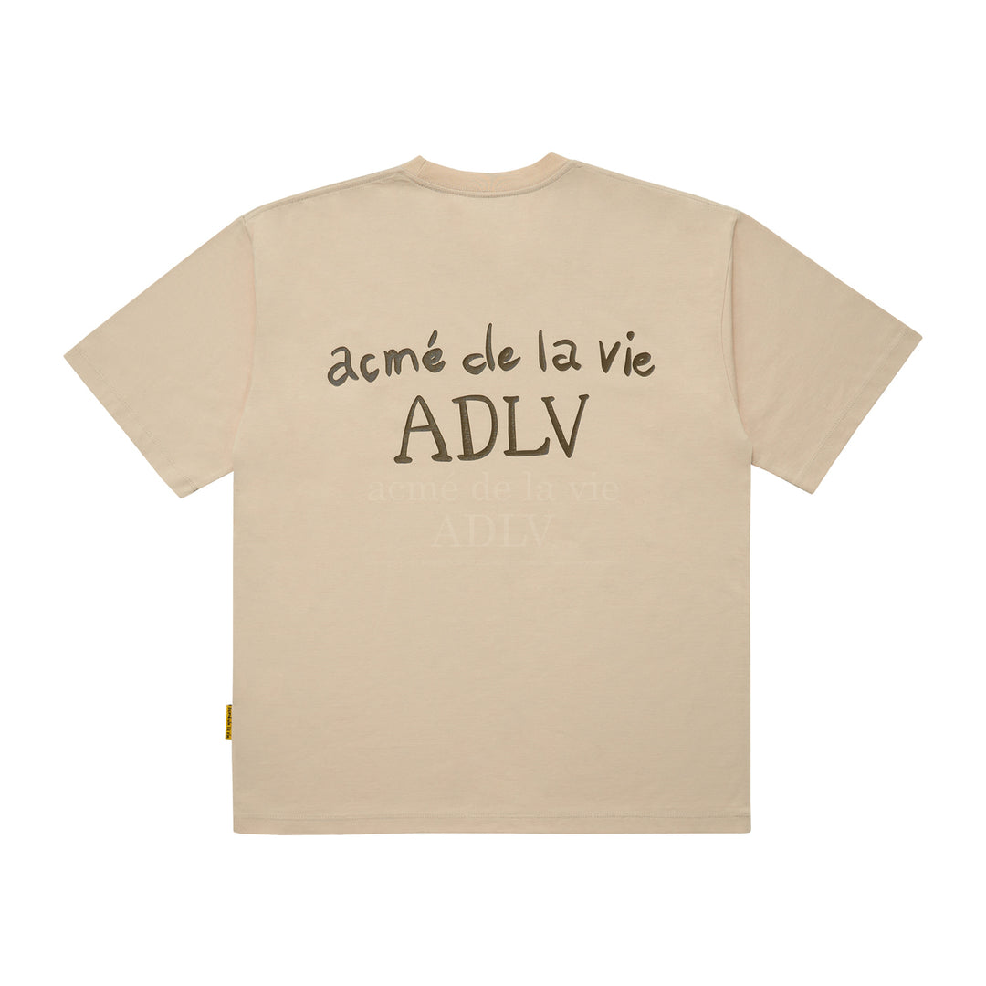acmé de la vie (ADLV) Glossy Basic Logo Short Sleeve T-Shirt Beige | Hype Vault Kuala Lumpur | Asia's Top Trusted High-End Sneakers and Streetwear Store