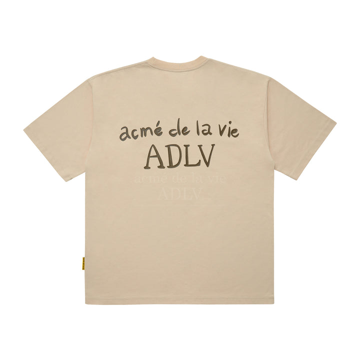 acmé de la vie (ADLV) Glossy Basic Logo Short Sleeve T-Shirt Beige | Hype Vault Kuala Lumpur | Asia's Top Trusted High-End Sneakers and Streetwear Store