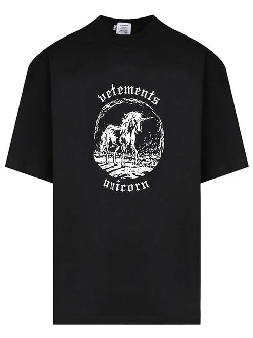 【専用】VETEMENTS 22SS double unicorn Tシャツ VETEMENTS Black Double Unicorn T-Shirt Vetements