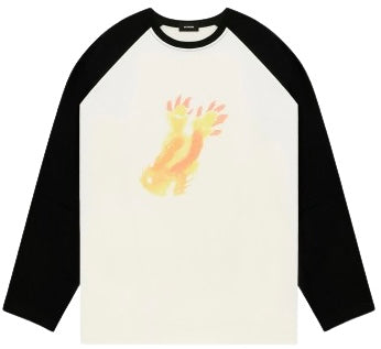 We11done Black Monster Long Sleeve Raglan T-Shirt | Hype Vault Kuala Lumpur