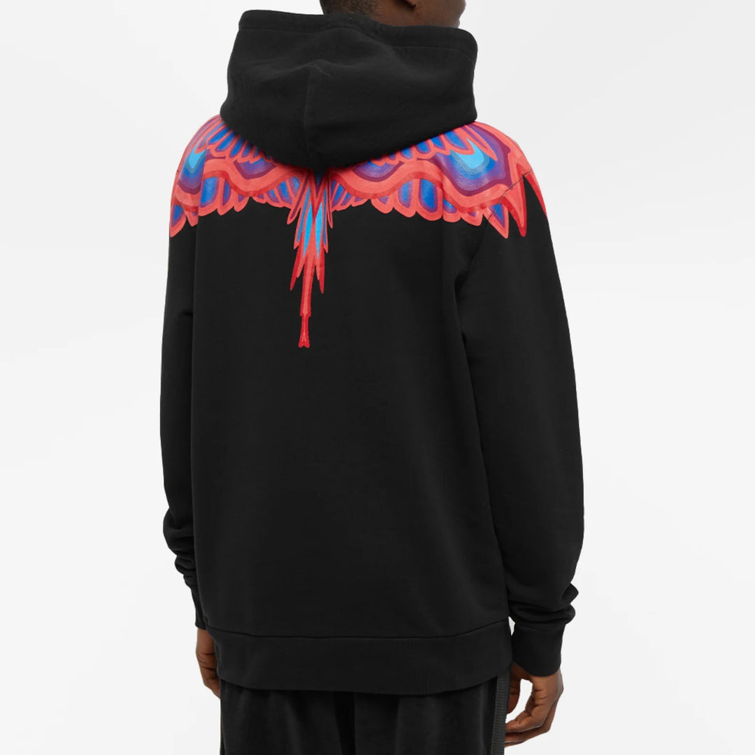 Marcelo Burlon Curves Wings Regular Hoodie Black Red | Hype Vault Kuala Lumpur