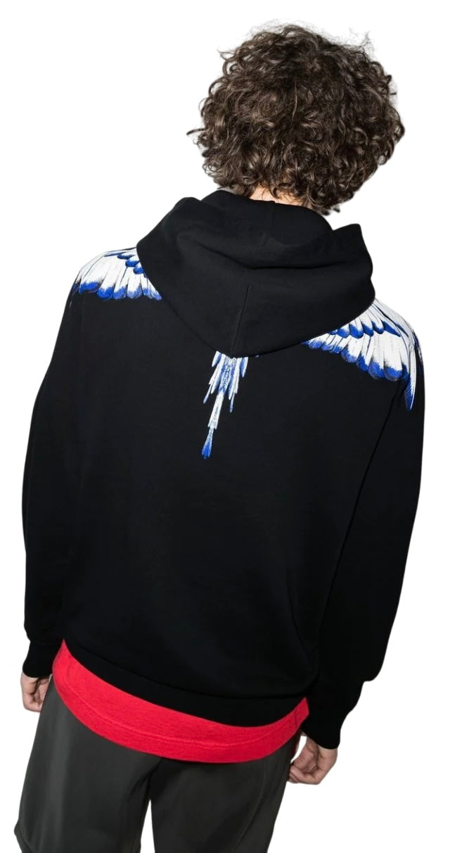 Marcelo Burlon Icon Wings Regular Hoodie Black White | Hype Vault Kuala Lumpur