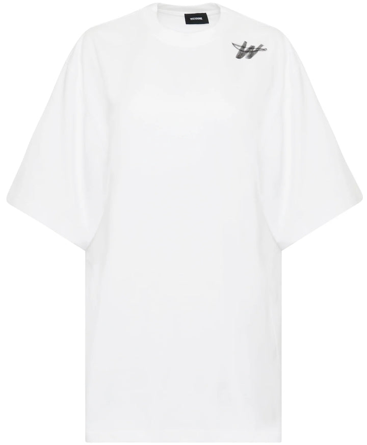 We11done Cotton WD Logo T-Shirt White | Hype Vault Kuala Lumpur