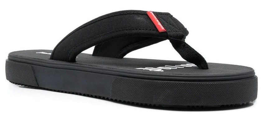 Palm Angels Logo Tag Flip Flops Black | Hype Vault Kuala Lumpur