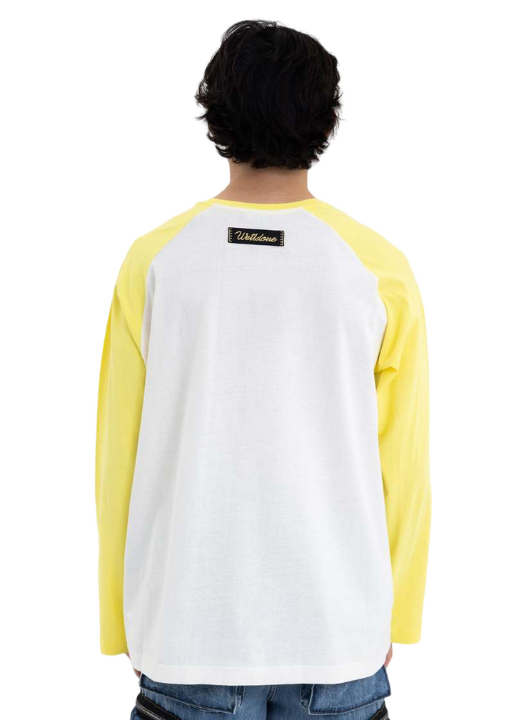 We11done Yellow Monster Long Sleeve Raglan T-Shirt | Hype Vault Kuala Lumpur