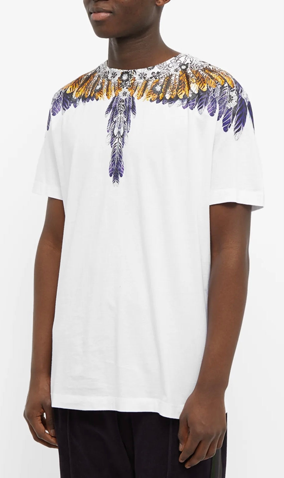 Marcelo Burlon Hawaiian Wings Regular T-Shirt White Yellow | Hype Vault Kuala Lumpur