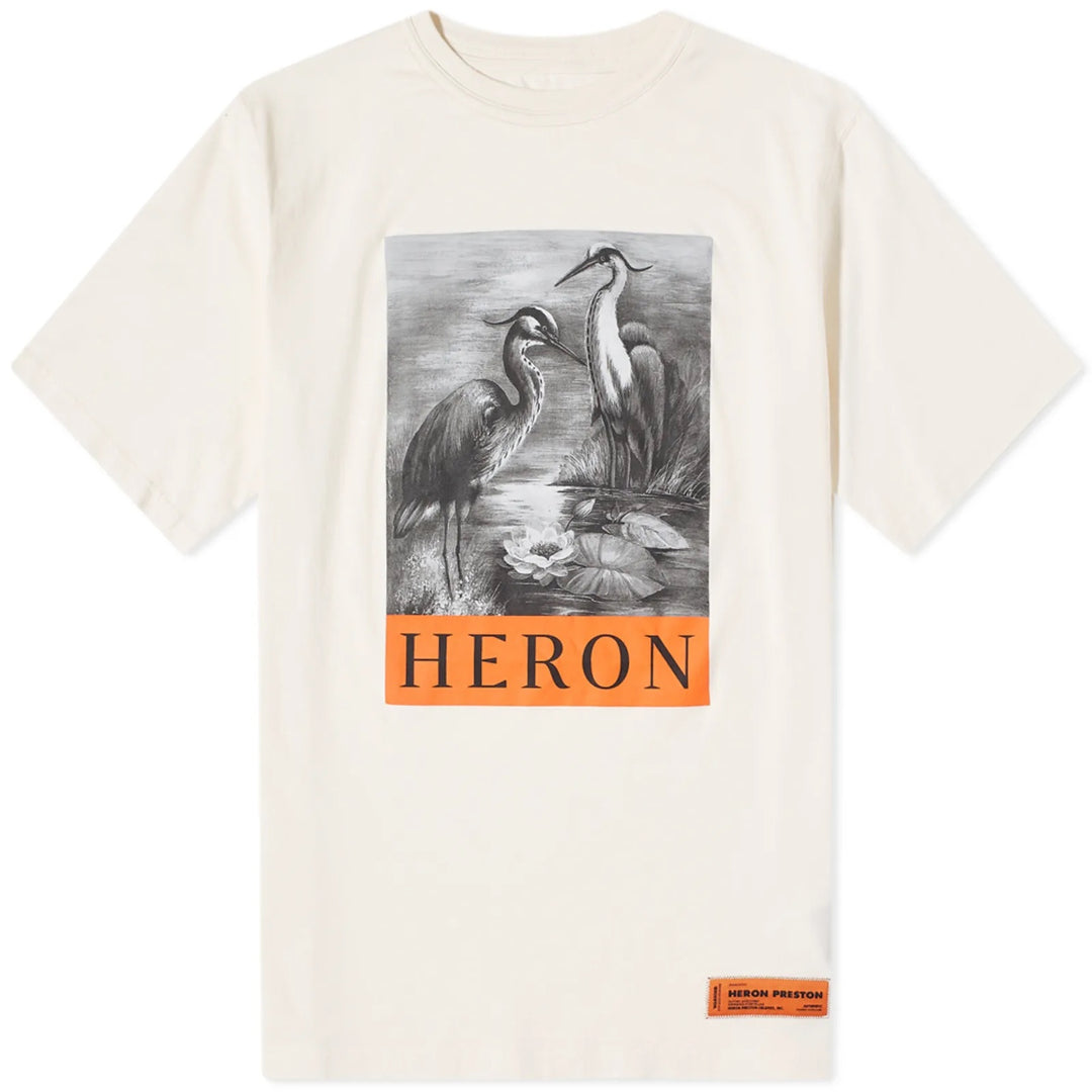 Heron Preston Heron BW Oversized T-Shirt White Black | Hype Vault Kuala Lumpur