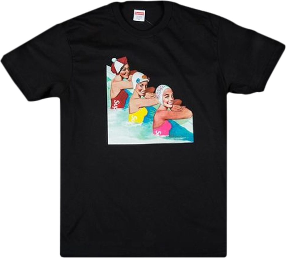 Supreme Swimmers Tee Black | Hype Vault Kuala Lumpur | Asia's Top Trusted High-End Sneakers and Streetwear Store