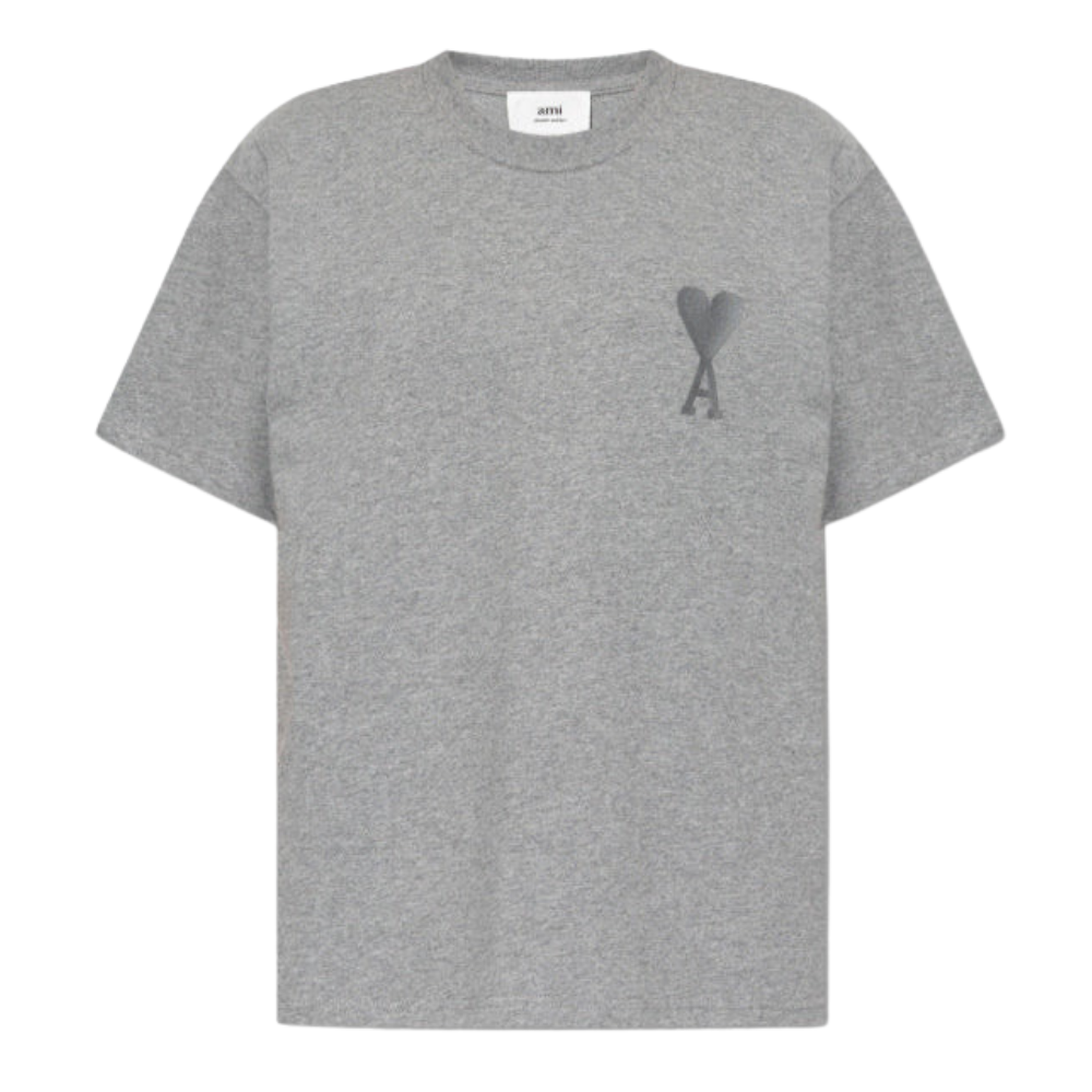 Ami Paris Tonal De Coeur Tee ‘Grey’ (SS22) | Hype Vault