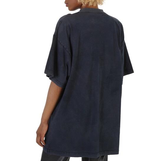 Balenciaga Black/White Oversized Logo Cotton T-Shirt | Hype Vault Kuala Lumpur