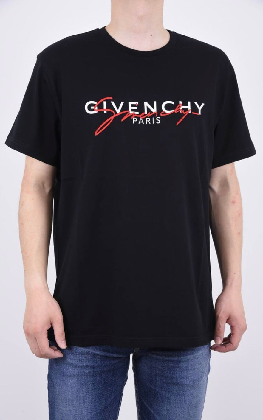 Givenchy Red Embroidery T-Shirt Black Regular Fit | Hype Vault Kuala Lumpur