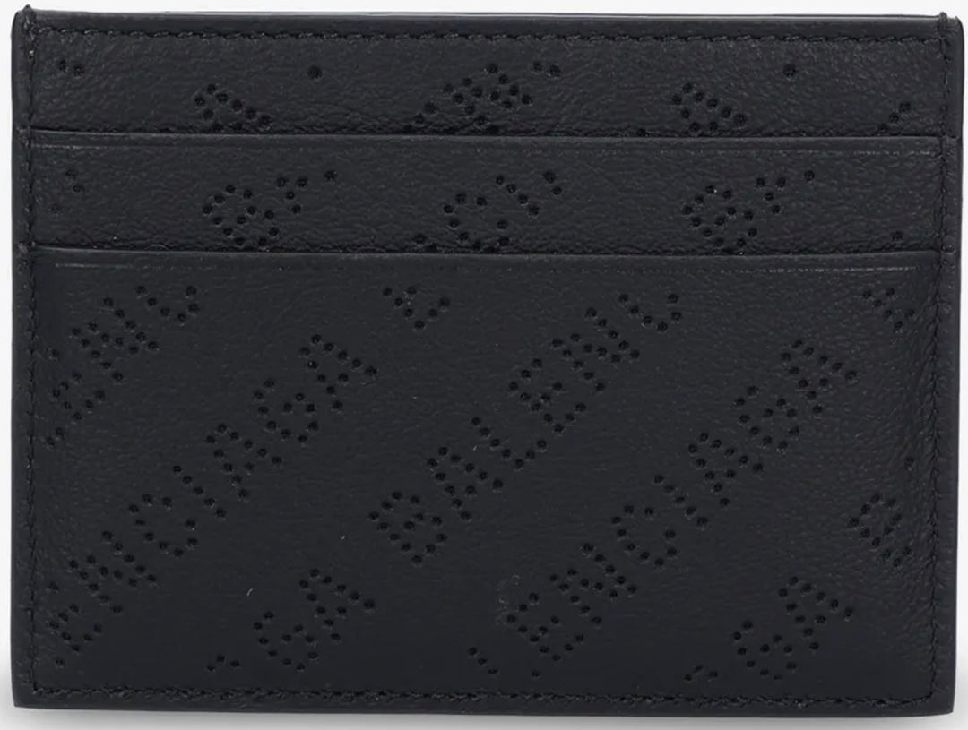 Balenciaga Cash Card Holder Black Logo Perforated Smooth Calfskin | Hype Vault Kuala Lumpur