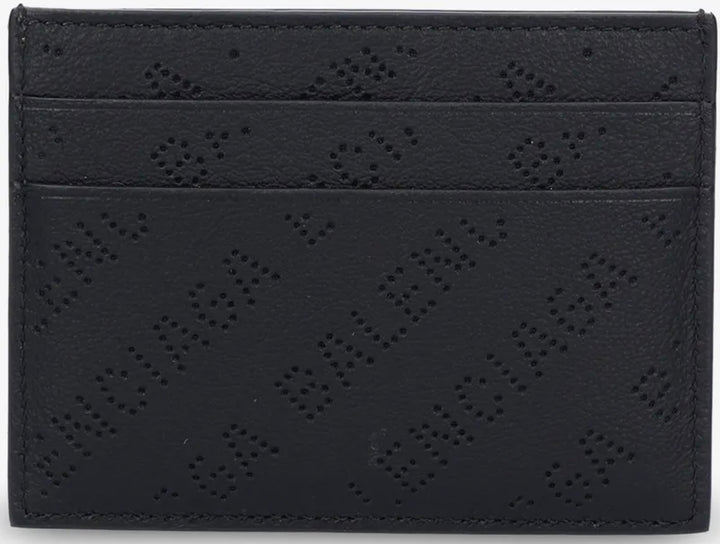 Balenciaga Cash Card Holder Black Logo Perforated Smooth Calfskin | Hype Vault Kuala Lumpur