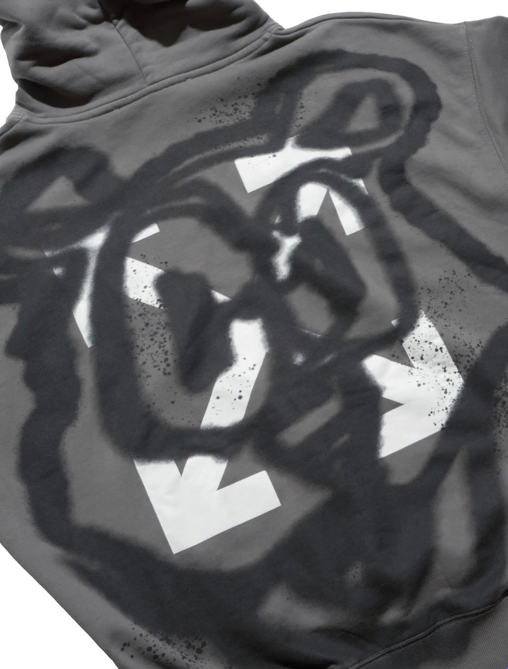 Off-White Teddy Arrow Skate Steel Iron White Hoodie | Hype Vault Kuala Lumpur