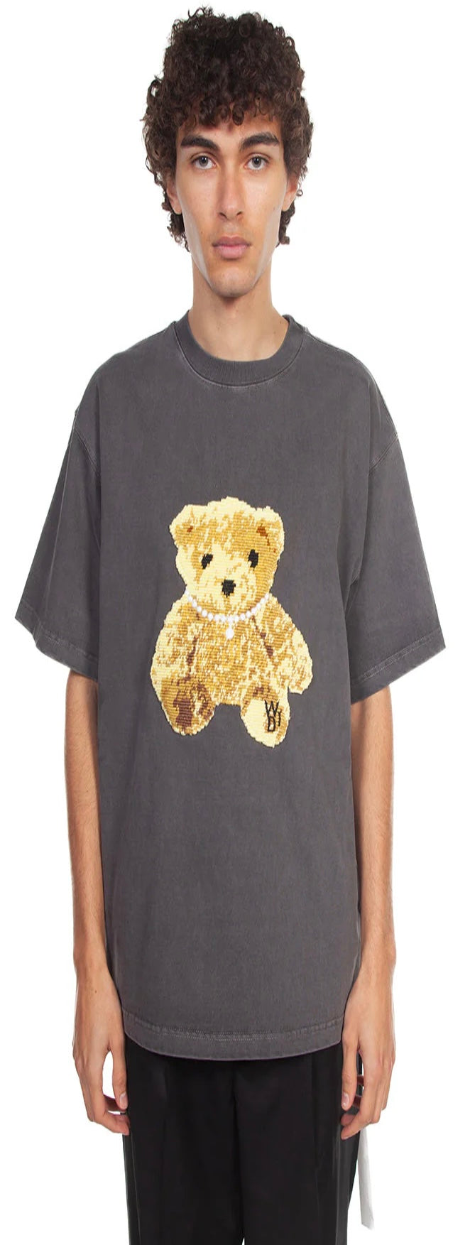 We11done Embroidered Teddy T-Shirt Charcoal | Hype Vault Kuala Lumpur