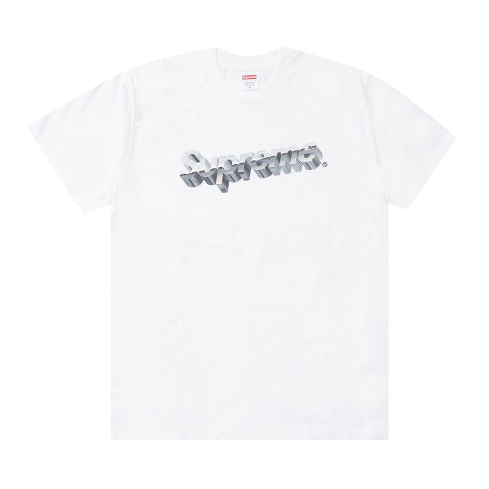 Supreme Chrome Logo Tee White | Hype Vault Kuala Lumpur | Asia's Top Trusted High-End Sneakers and Streetwear Store