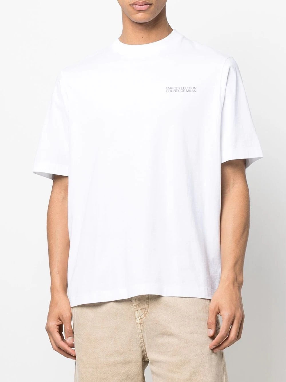 Marcelo Burlon Tempera Cross Over T-Shirt White | Hype Vault Kuala Lumpur