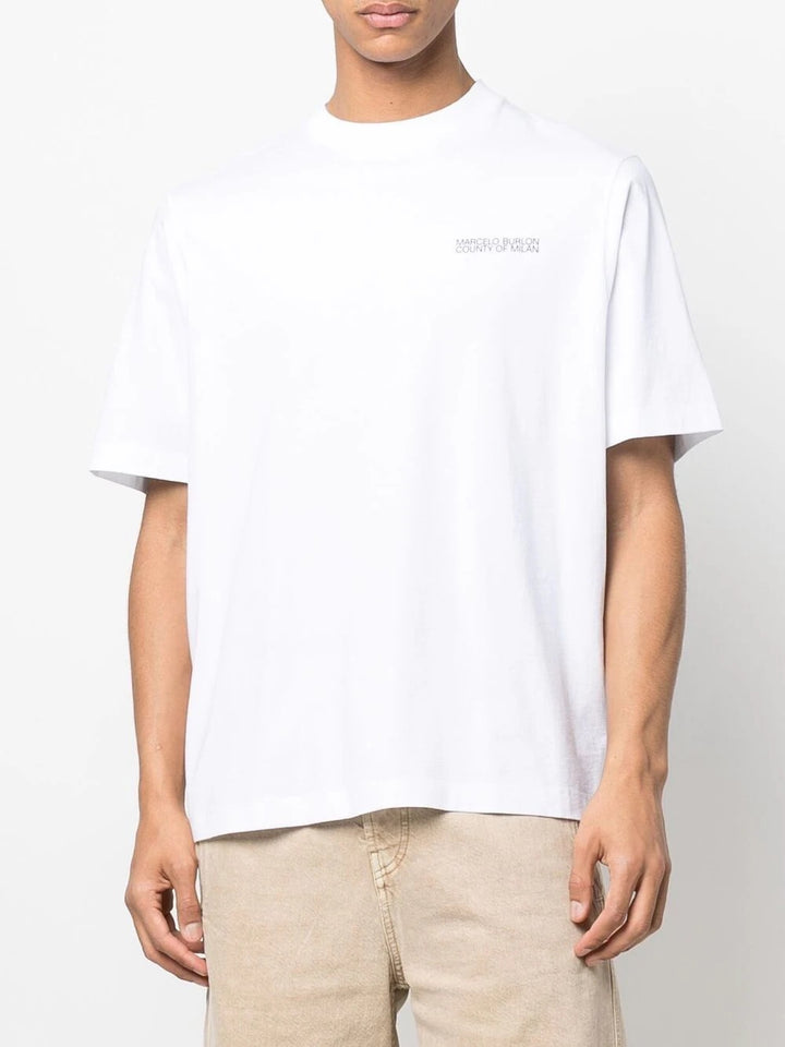 Marcelo Burlon Tempera Cross Over T-Shirt White | Hype Vault Kuala Lumpur