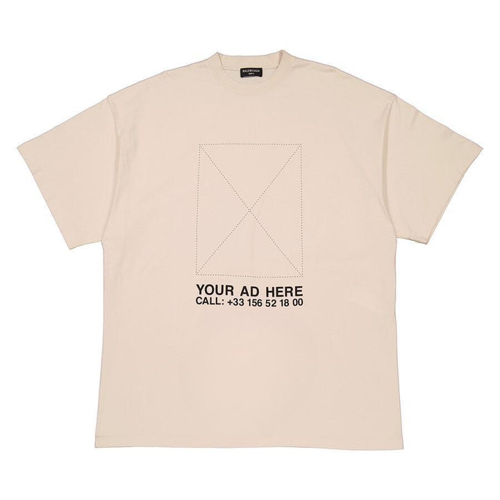 Balenciaga Chalky White Oversized Logo Cotton T-Shirt | Hype Vault Kuala Lumpur