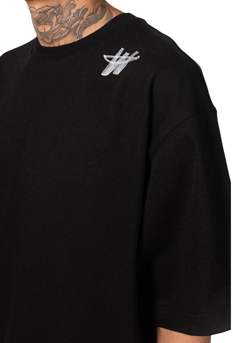 We11done Cotton WD Logo T-Shirt Black | Hype Vault Kuala Lumpur