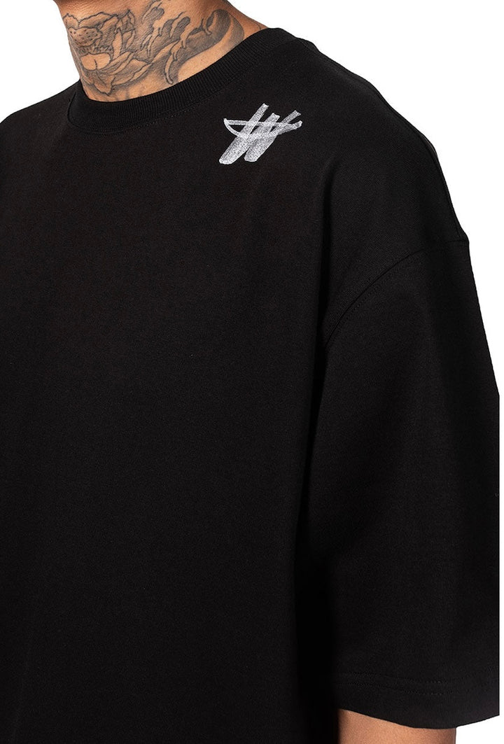 We11done Cotton WD Logo T-Shirt Black | Hype Vault Kuala Lumpur