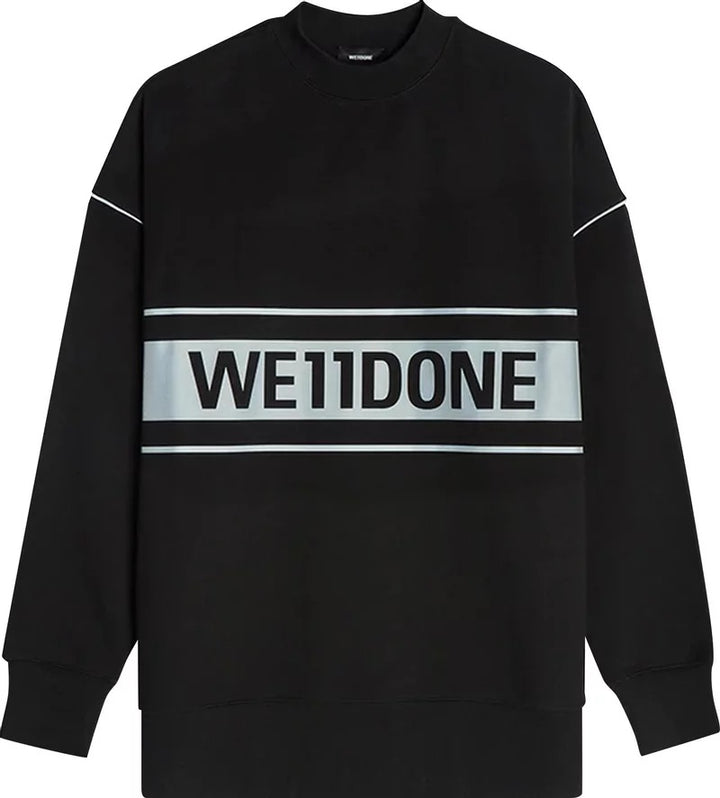 We11done Reflective Logo Pullover Black | Hype Vault Kuala Lumpur