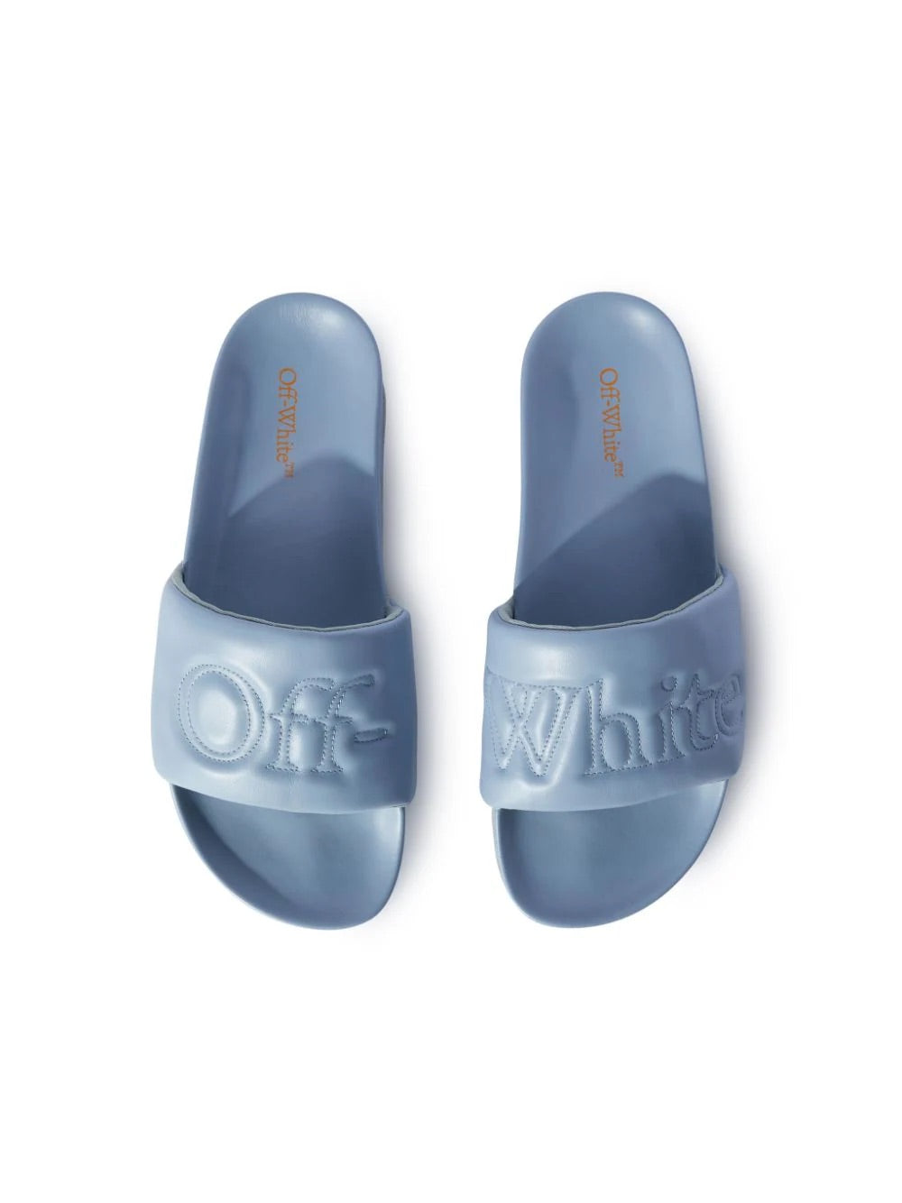 Off-White Bookish Leather Mint Military Slide | Hype Vault Kuala Lumpur