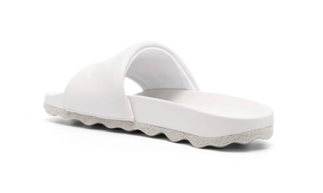 Off-White Bookish Leather Grey Slide | Hype Vault Kuala Lumpur